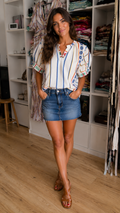 Giséle - T shirt manches courtes en coton ancien