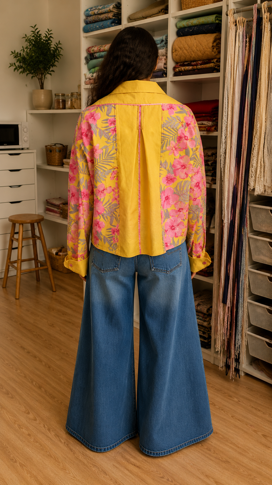 GWENDOLINE Kimono court sous le soleil du printemps