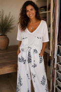GLADYS (2 Pièces) Ensemble Top et pantalon large